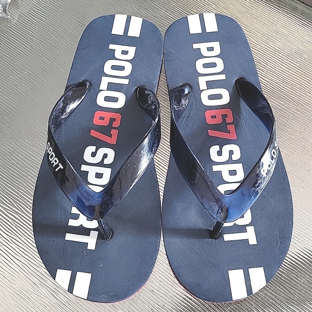 🍃 Polo sports flip flops Sz 8